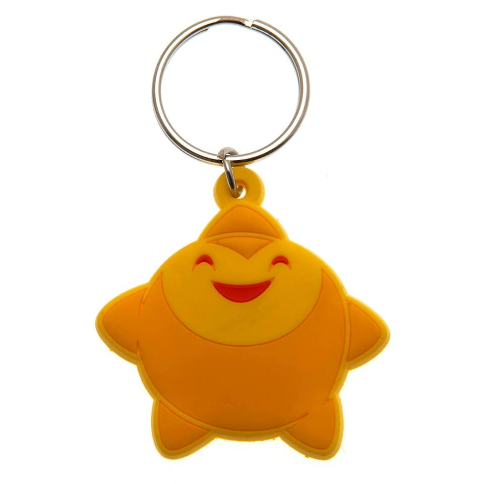 image 1 of Wish PVC Star Keyring - Yellow - One Size