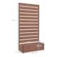 image 5 of Outsunny Raised Garden Bed with Trellis Standing Patio Planter Box Light Brown