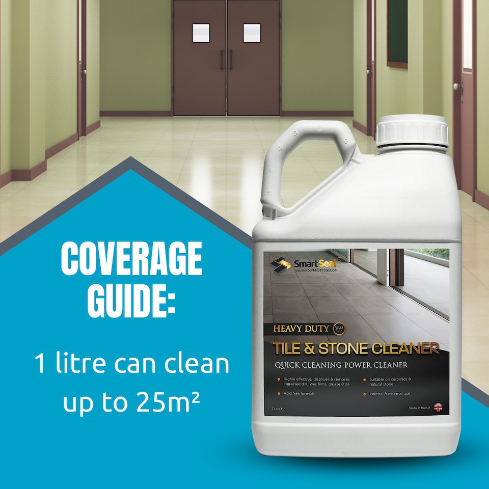 image 1 of Smartseal Heavy Duty Tile and Stone Cleaner, Bathroom Cleaner, Floor Cleaner, Remove Stains on Grout and Stone Surfaces, 5L