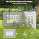 image 8 of Outsunny Gazebo Side Panels for 3x3(m) or 3x6m Gazebo Canopy, 2 Pack, White
