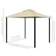 image 5 of Outsunny 3 x 3m Patio Gazebo Canopy Garden Pavilion Tent Shelter with 2 Tier Water Repellent Roof, Mosquito Netting and Curtains, Aluminium Frame, Beige