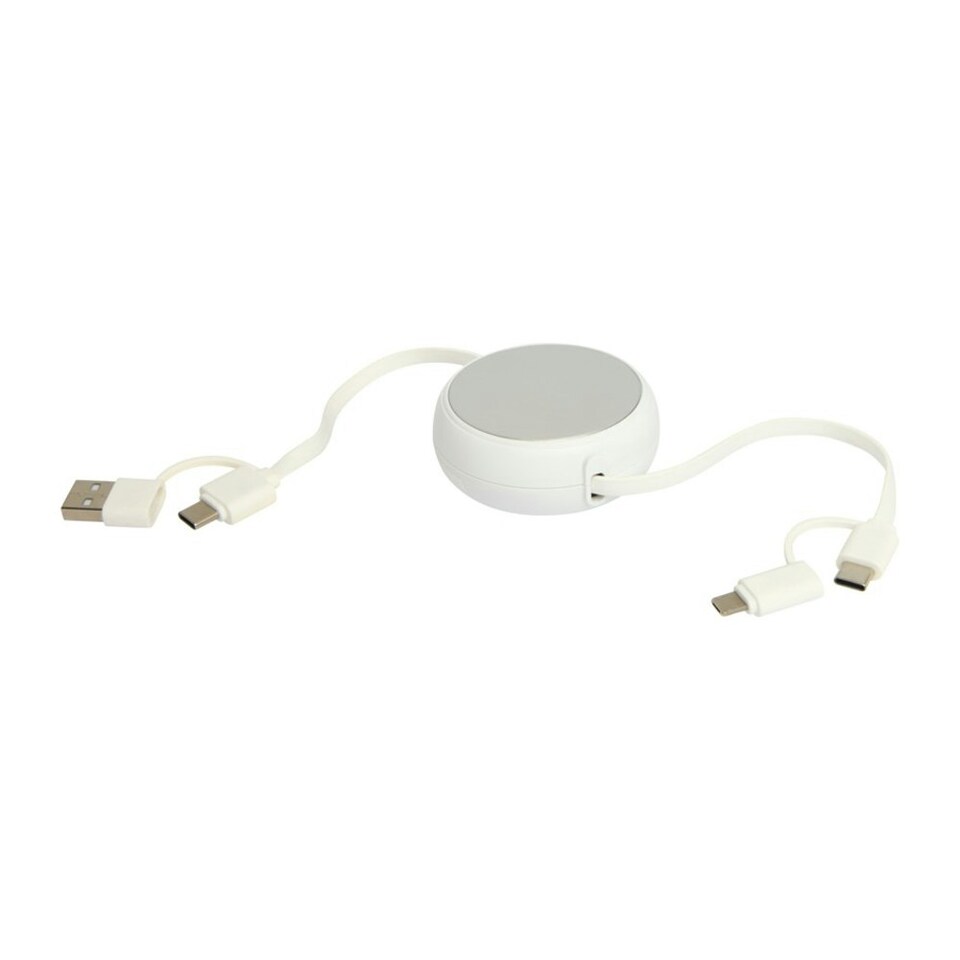 image 1 of Alasia Aluminium 5 in 1 Retractable Connector Cable - Silver - One Size