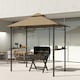 image 8 of Outsunny Outdoor Double-tier BBQ Gazebo Shelter Grill Canopy Barbecue Tent