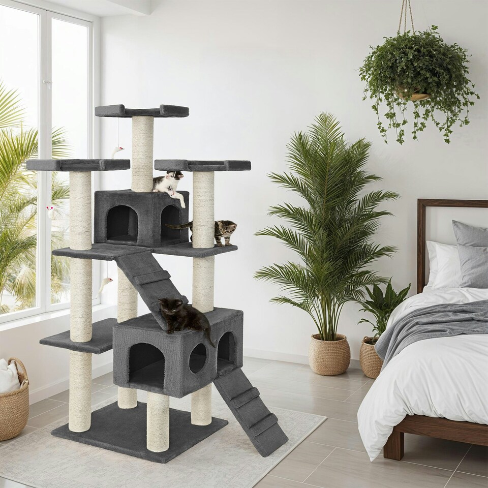 image 1 of Cat Tree Knuti - 186 cm, sisal cat scratching post - Anthracite