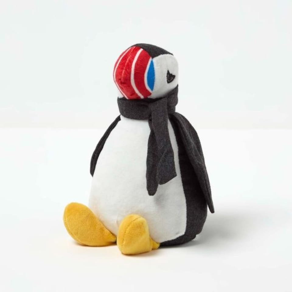image 1 of Homescapes Luxury Fabric Puffin Doorstop