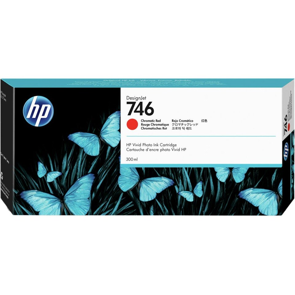 HP 746 Chromatic Red Standard Capacity Ink Cartridge 300ml - P2V81A N/A