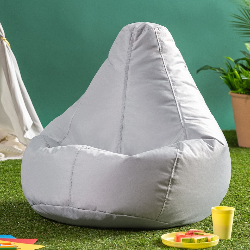 image 1 of Icon Kids Dalton High Back Indoor Outdoor Bean Bag, Grey