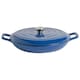 image 1 of Argon Tableware Cast Iron Shallow Casserole Dish - 2.3 Litre - Midnight Blue Blue