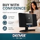 image 5 of Denver MC-5220 CD Player For Home HiFi System - CD Player With Speakers & Radio - Mains Power, Clock Radio, Remote Control, Desktop Stand/Wall Mounted CD Player