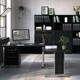 image 5 of Prima Desk 120cm in Black Woodgrain with Silver Grey Steel Legs