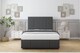 image 1 of Sloomy Lisbon Graphite Dumfries Divan Bed With Mattress 4 Drawers With 54" Floor Standing Headboard & 12" Matching Footboard 4' Small Double | Grey | Graphite | Small Double | 1