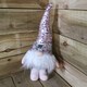image 4 of 70cm Extendable Leg Grey Pink and White Christmas Gonk with Sequin Hat