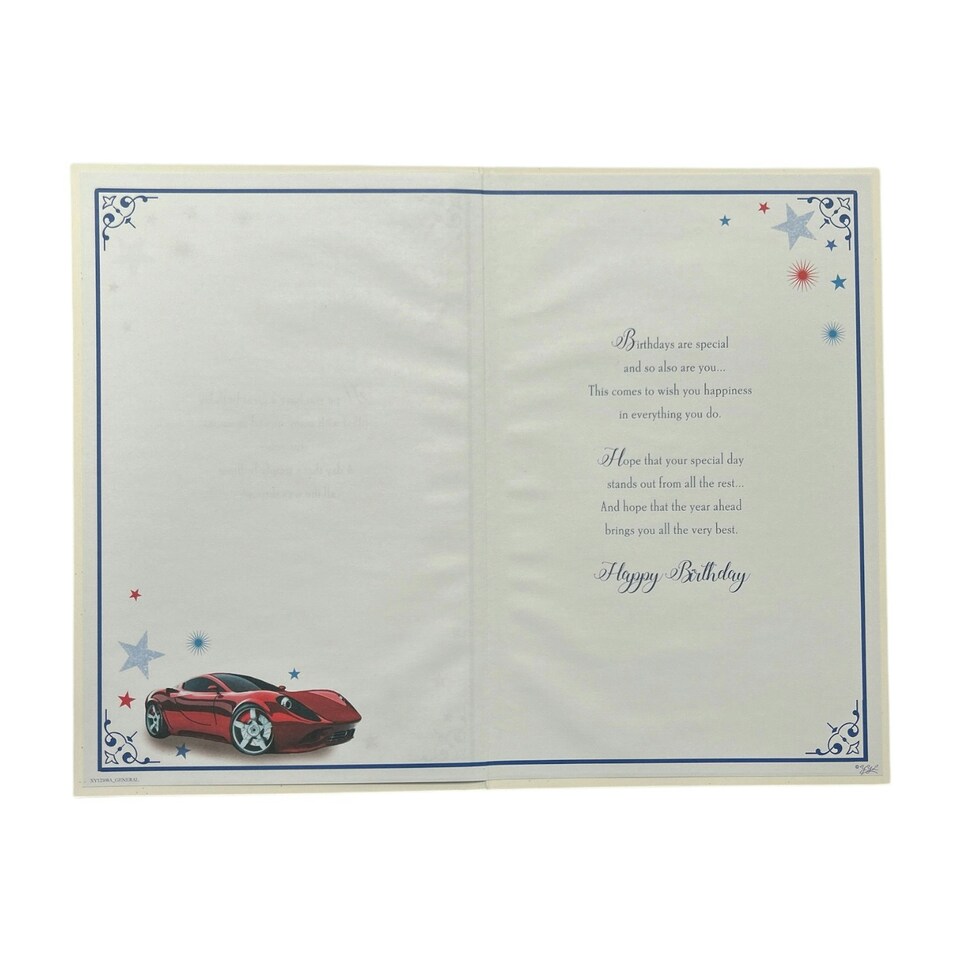 image 1 of Age 50 Sport Car Design Sentimental Birthday Card