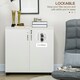 image 5 of Vinsetto 2-Tier Locking Filing Cabinet Office Storage Cabinet, White