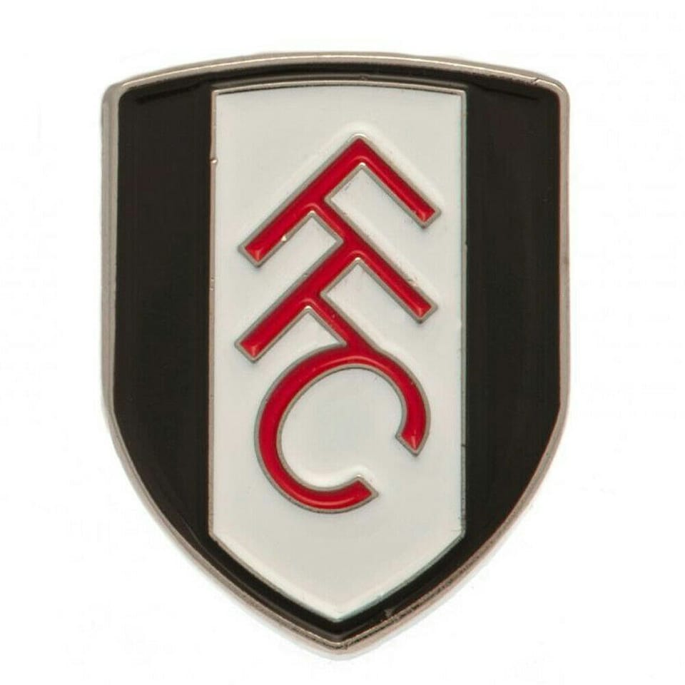 image 1 of Fulham FC Enamel Crest Badge - White/Black/Red - One Size