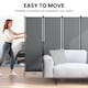 image 5 of Outsunny 4 Panel Folding Room Divider,Portable Privacy Panel for Garden | Grey | Dark Grey | 221L x 50W x 172Hcm | 1