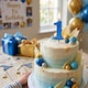 image 2 of Blue 1 Number Candle  Birthday Anniversary Party Cake Decorations Topper | Blue