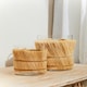image 2 of Interiors by Premier Modern Natural Candle Holder, Coastal Styled Medium Candle Holder, Natural and Round Glass Candle Holder Cream