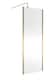 image 1 of Balterley Enson Contemporary Bathroom 8mm Glass Outer Framed Wetroom Screen with Support Bar, Brushed Brass, 1950 x 800 x 14mm