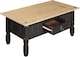image 2 of Corona Coffee Table Black 1 Drawer Solid Mexican Pine