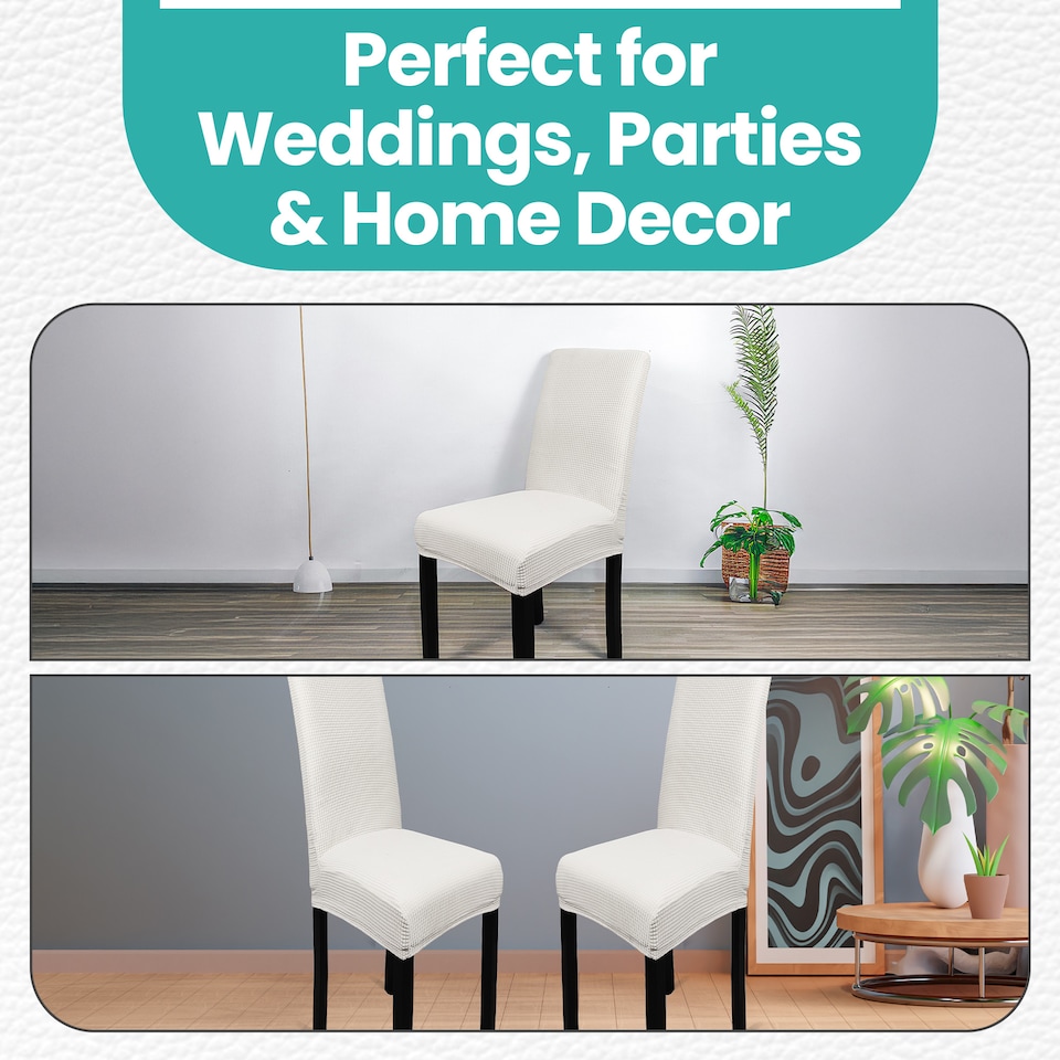 image 1 of Velvet Stretch Chair Covers, Spandex Dining Chair Slipcovers