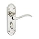 image 1 of Lisbon Metal Lever Latch Door Handles Set Round Rose Internal & External | Silver | Polished Nickel Bathroom