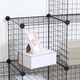 image 8 of HOMCOM DIY 6 Cube Metal Wire Rack Interlocking Storage Cabinet Living Room Organiser Display Shelves Black