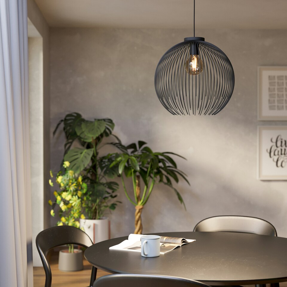 image 1 of EGLO Venezuela Black Steel Pendant Light