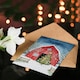 image 4 of Barn Decorated Tree Winter Landscape Blank For Him Or Her Art Xmas Festive Christmas Card