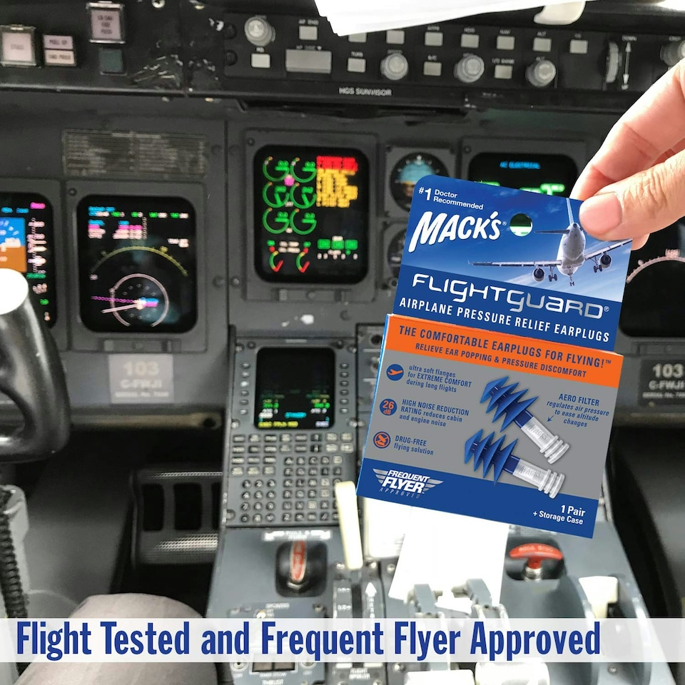 image 1 of Flightguard Airplane Pressure Relief Ear Plugs