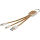 image 3 of Bates Cork 3 in 1 Charging Cable - Natural - One Size