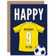 image 1 of Football Strip Kit Yellow Jersey Top Age 9 Year Old Child Kids 9th Birthday Card