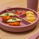 image 7 of Tiny Dining 3pc Baby Silicone Suction Feeding Set - Dusty Rose