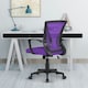 image 2 of Yaheetech Ergonomic Mesh Office Chair Mid-Back 360° Rolling Casters | Purple