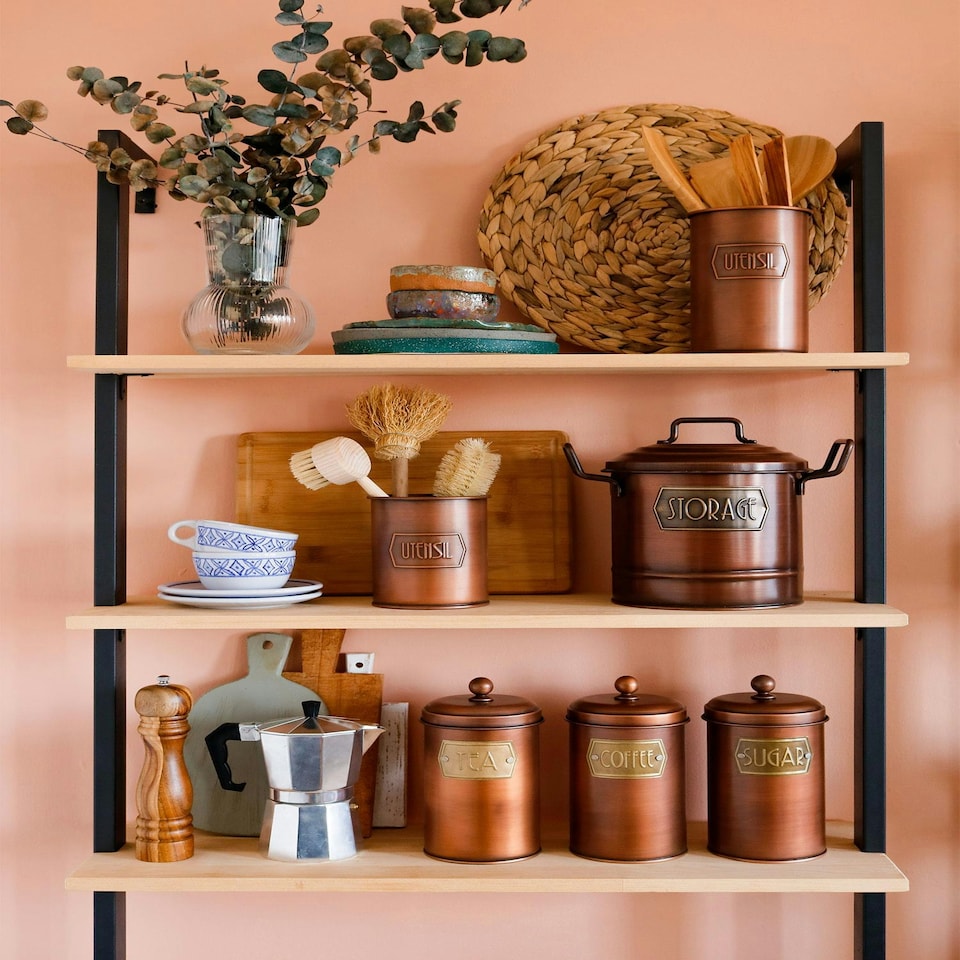 image 1 of Copper Kitchen Storage Bin