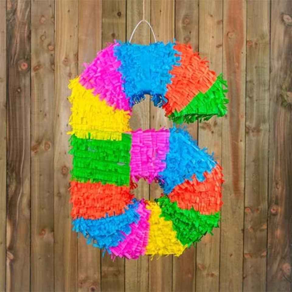 image 1 of Number 6 Standard Pinata 50cm