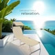 image 8 of Sun Lounger Set of 2 - foldable, adjustable sunshade and 4-step backrest | Cream | beige | 2