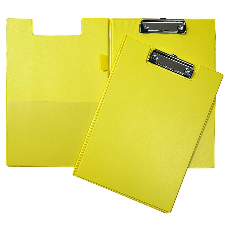 image 1 of Janrax A4 Neon Yellow Foldover Clipboard
