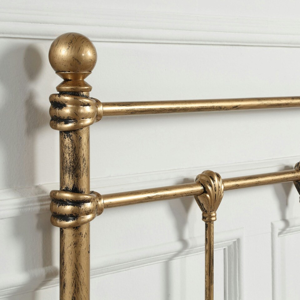 image 1 of Bayford Traditional Vintage Style Brass Metal Bed Frame (Double)