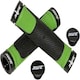 image 1 of AWE AWEGrip Alloy BMX MTB Bike Green/Black Handlebar Locking Grips + End Caps