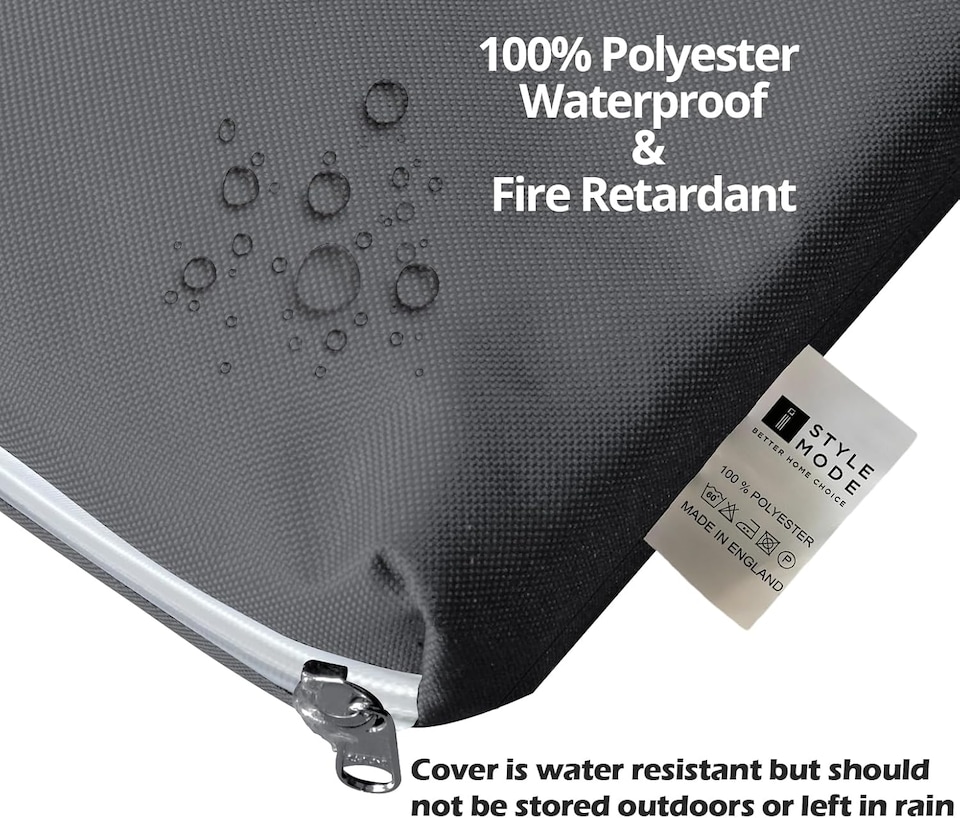 image 1 of Waterproof Garden Bench Cushion 3 Seater | Indoor & Outdoor Bench Seat Pad | Dark Grey