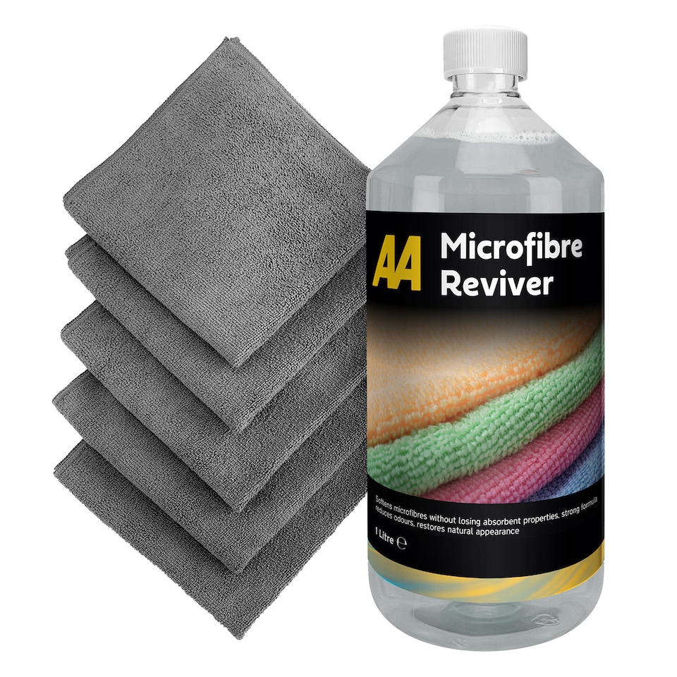 AA Microfibre Reviver & Softener 1L + 5 x Microfibre Cloths