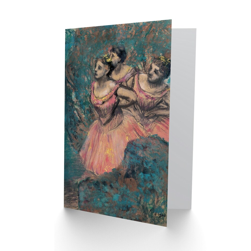 image 1 of Edgar Degas Three Dancers In Red Costume Fine Art Art Card