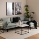 image 3 of Barossa Coffee Table with White Marble Effect Top & Black Steel Base 60cm