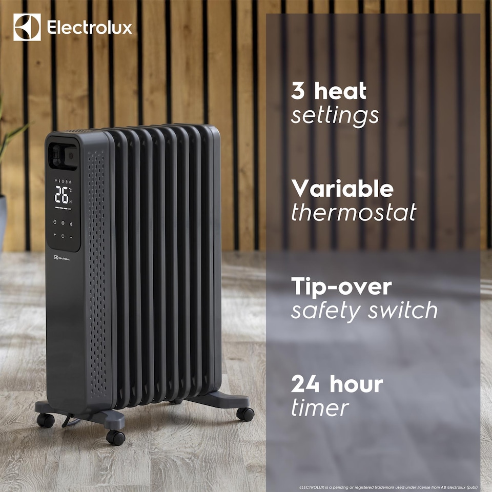 image 1 of Electrolux 2000W Oil Filled Radiator with LED Display