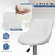 image 4 of Alivio Set of 2 Modern Chrome Adjustable Swivel Bar Stools with Footrest