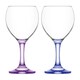 image 4 of LAV Misket Wine Glasses - 260ml - Coloured Stem - Pack of 6