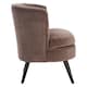 image 3 of Interiors By Premier Versatile Round Grey Plush Armchair, Velvet Upholstered Dining Chair, Contemporary Chair For Diningroom Brown