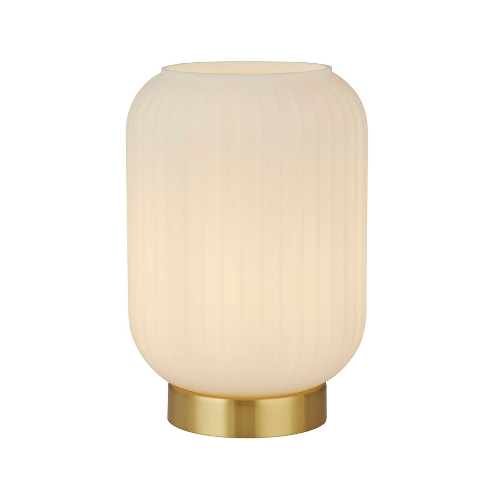 image 1 of Frosted Table Lamp in White