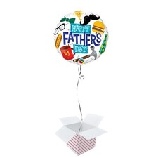 Everything Father's Day Round Foil Helium Qualatex Balloon - Inflated Balloon in a Box